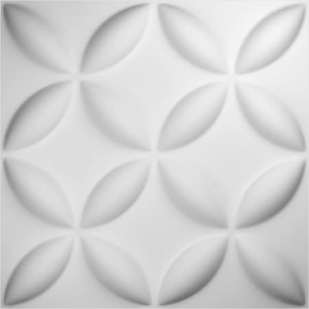 Ekena Millwork 19 5/8in. W x 19 5/8in. H Wallflower EnduraWall 3D Wall Panel Covers Total 26.75 Sq. Ft., 10PK WP20X20WAWH-CASE-10